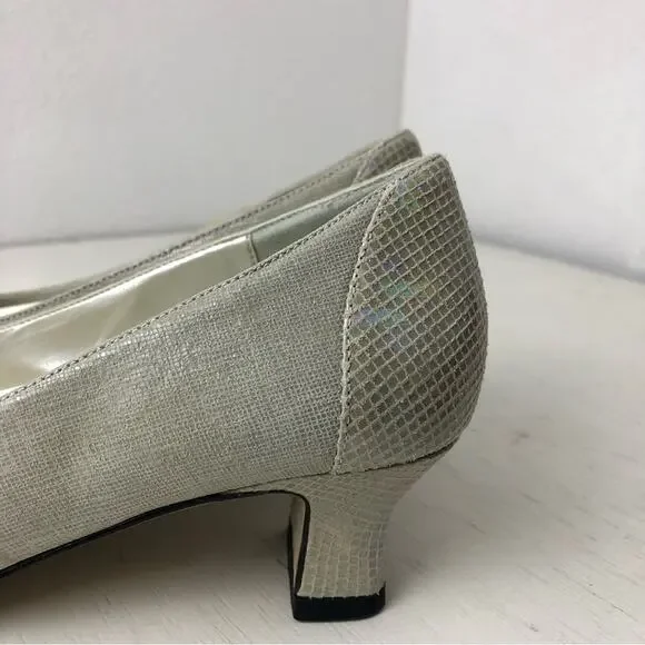 Proxy Viola linen leather beige kitten heel shoe size 6 - Picture 7 of 13